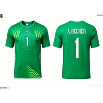 Moške Nogometnih dresov Brazilija Alisson Becker #1 Vratar Gostujoči SP 2026 Kratki rokavi